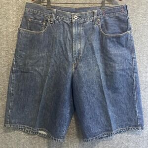 Vintage Guess Jeans Shorts Mens 40 Blue Denim Baggy Jorts Hip Hop Skater Y2K 90s
